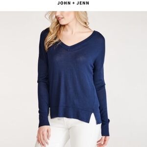 John + Jenn • Isaiah v neck pullover in deep end